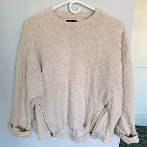 Cream Zara Sweatshirt (S) - Picture 3 of 5